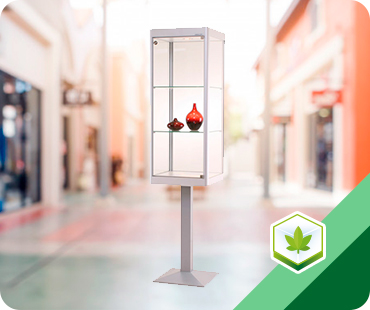 Cannabis pedestal showcase