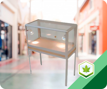 Cannabis pedestal showcase