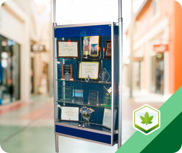 Cannabis suspended showcase
