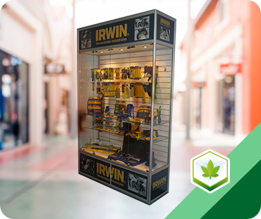 Cannabis wall upright showcase